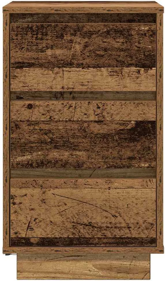 Spintelė prie lovos su LED lemputėmis Old Wood 38x34x65 cm