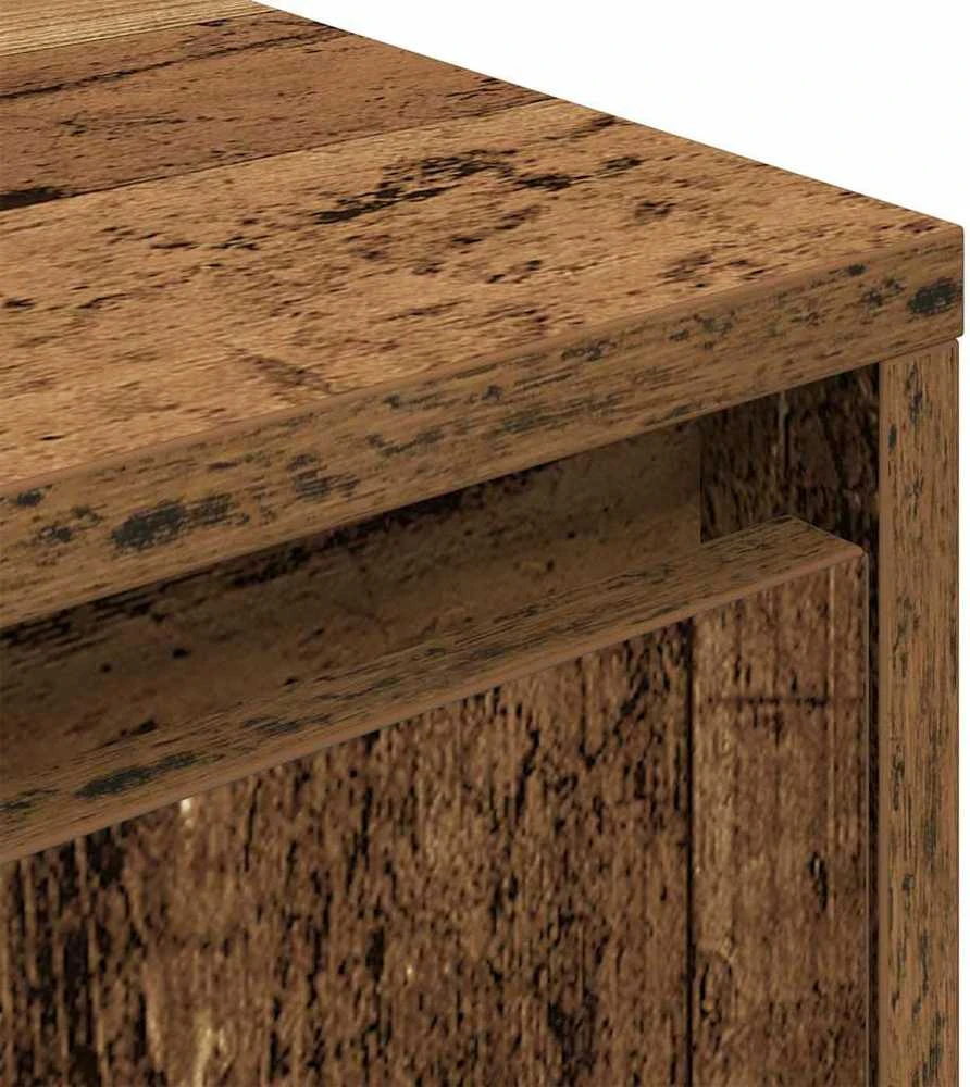 Spintelė prie lovos su LED lemputėmis Old Wood 38x34x50 cm