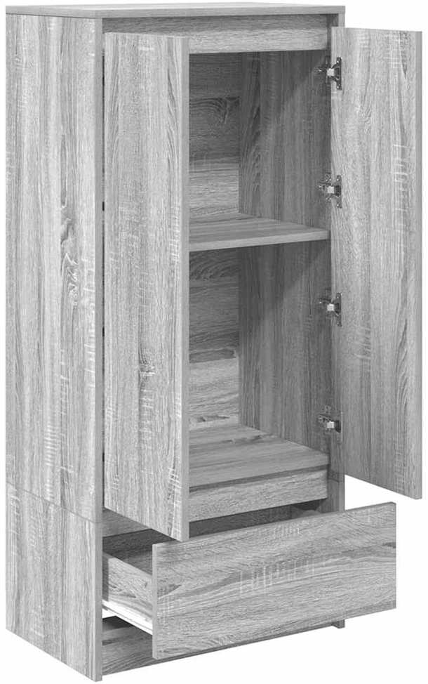 Spintelė su 2 stalčiais, pilka sonoma, 55,5x34x119,5 cm mediena