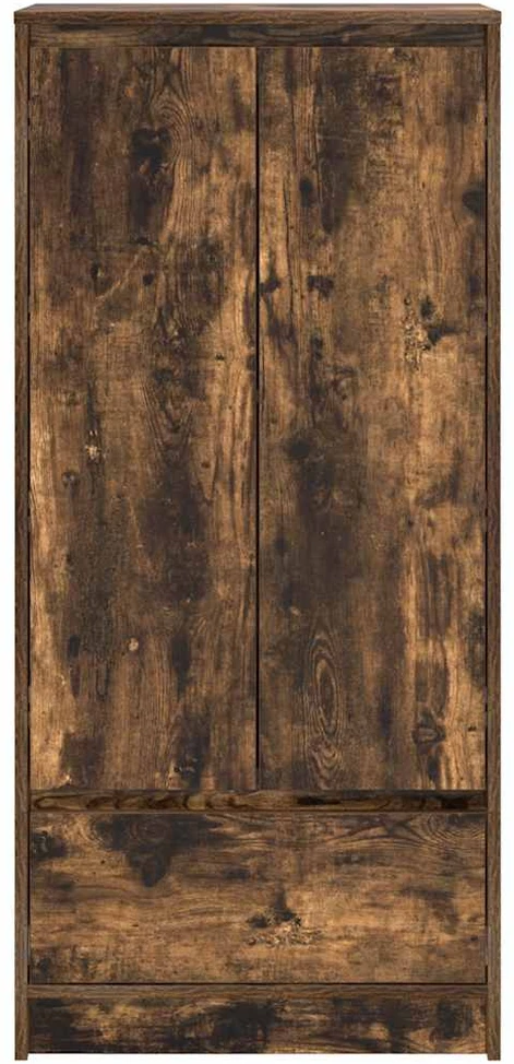 Spintelė su 2 stalčiais rūkytas ąžuolas 55,5x34x119,5cm mediena