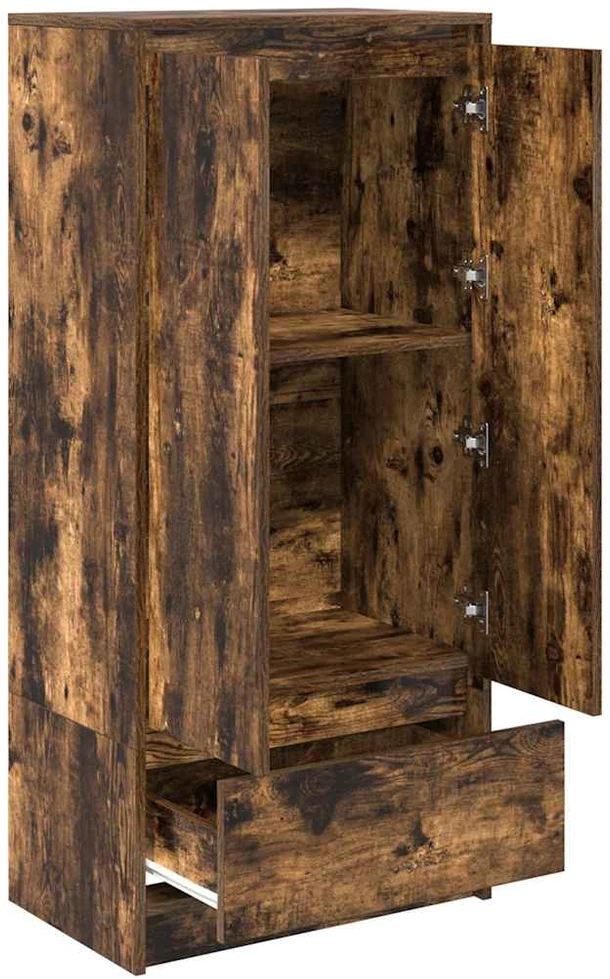 Spintelė su 2 stalčiais rūkytas ąžuolas 55,5x34x119,5cm mediena