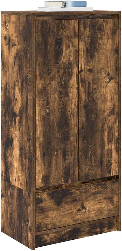 Spintelė su 2 stalčiais rūkytas ąžuolas 55,5x34x119,5cm mediena