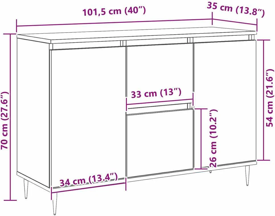 Kabalas Amatininkų ąžuolas 101,5 x 35 x 70 cm Apdirbta mediena