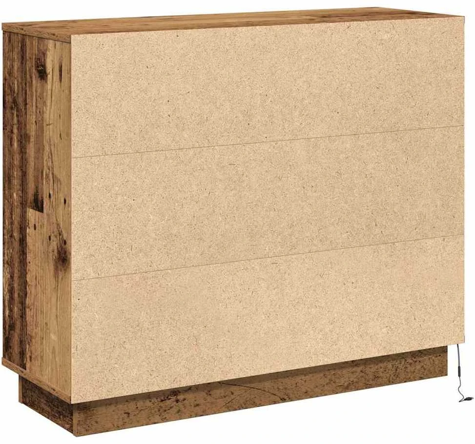 LED Bufetas Senas medis 90 x 32 x 75 cm Apdirbta mediena