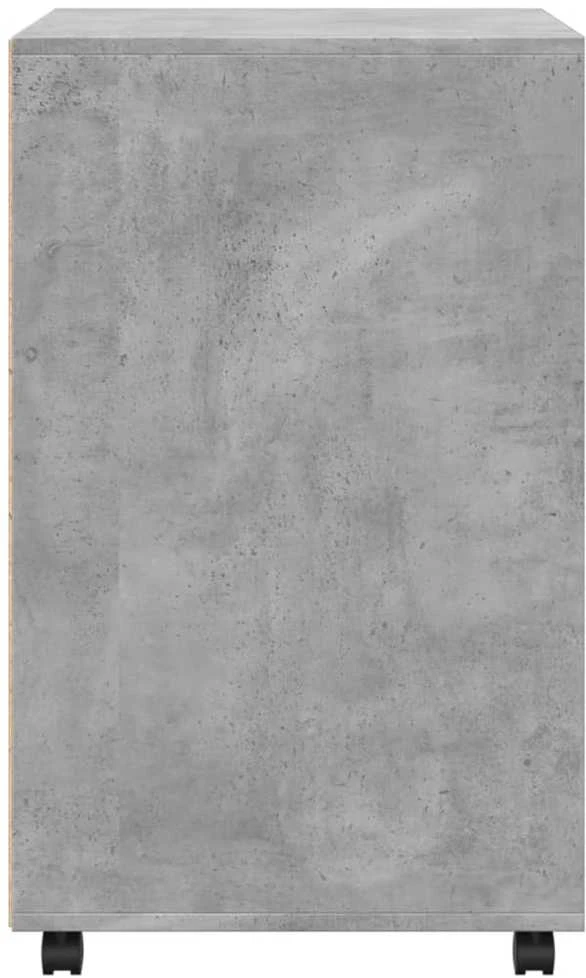 Spintelė su ratukais, betono, 60x48x81cm, apdirbta mediena