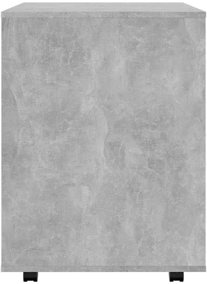 Spintelė su ratukais, betono, 60x53x72cm, apdirbta mediena