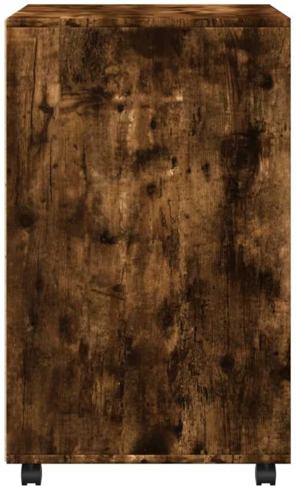 Spintelė su ratukais, dūminio ąžuolo, 60x48x81cm, mediena