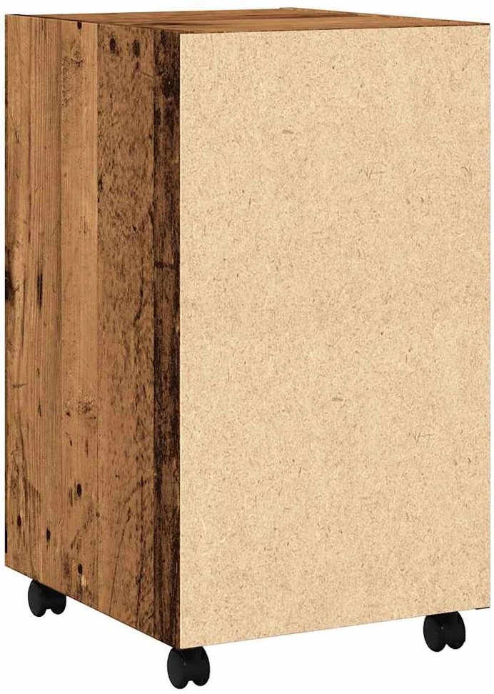 Spintelė su ratukais Old Wood 33x38x60 cm Inžinierinė mediena