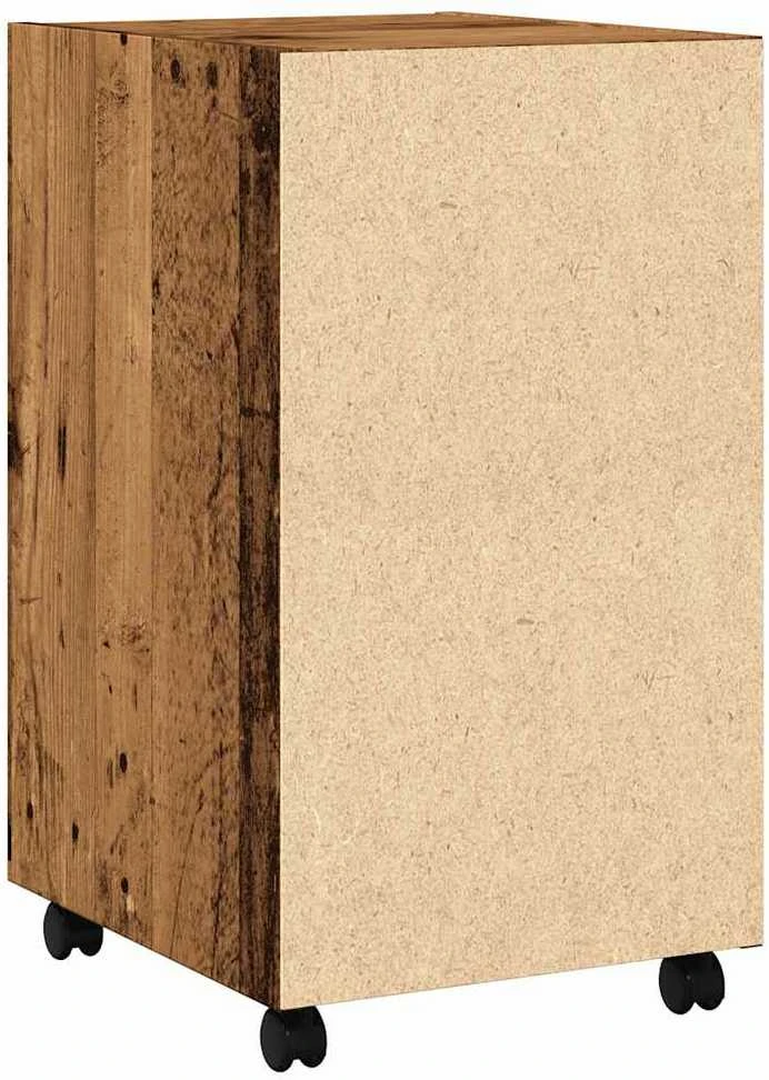 Spintelė su ratukais Old Wood 33x38x60 cm Inžinierinė mediena