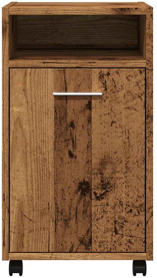 Spintelė su ratukais Old Wood 33x38x60 cm Inžinierinė mediena