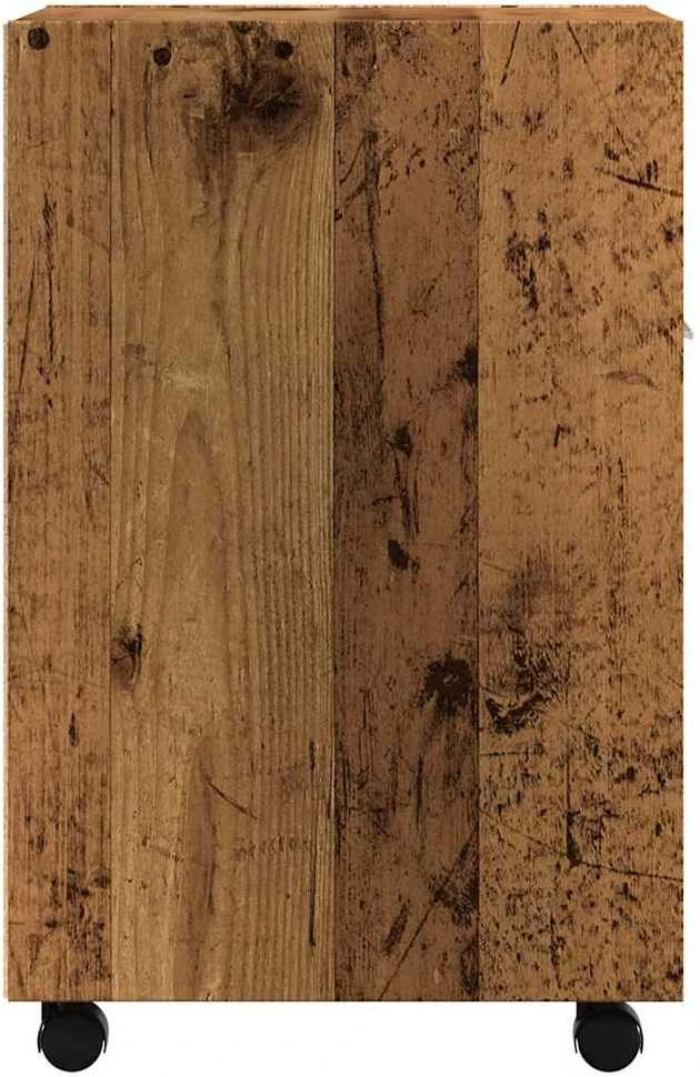 Spintelė su ratukais Old Wood 33x38x60 cm Inžinierinė mediena