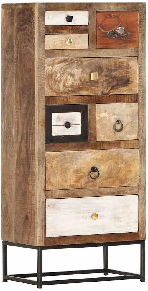 Spintelė su stalčiais, 45x30x105cm, perdirbtos medienos masyvas