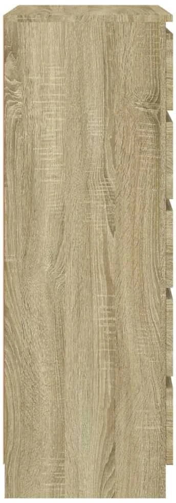 Spintelė su stalčiais, ąžuolo, 60x36x103cm, apdirbta mediena
