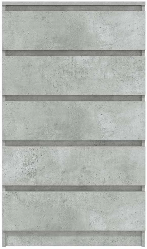 Spintelė su stalčiais, betono pilka, 60x36x103cm, mediena