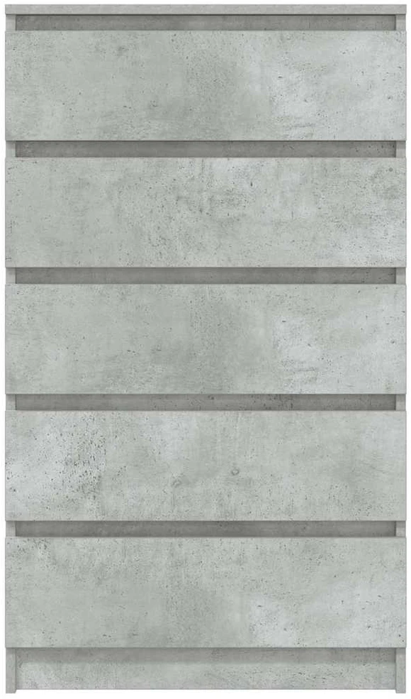 Spintelė su stalčiais, betono pilka, 60x36x103cm, mediena