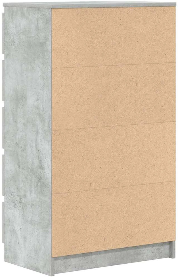 Spintelė su stalčiais, betono pilka, 60x36x103cm, mediena