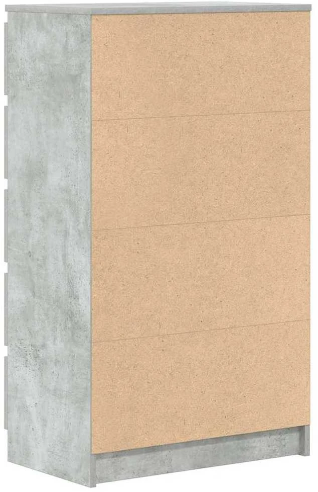 Spintelė su stalčiais, betono pilka, 60x36x103cm, mediena