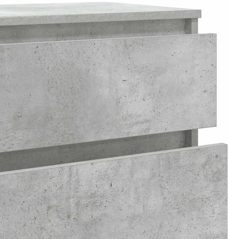 Spintelė su stalčiais, betono pilka, 60x36x103cm, mediena
