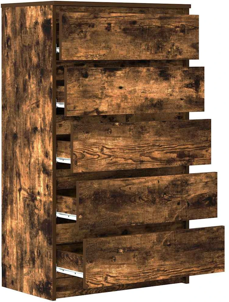 Spintelė su stalčiais, dūminio ąžuolo, 60x36x103cm, mediena