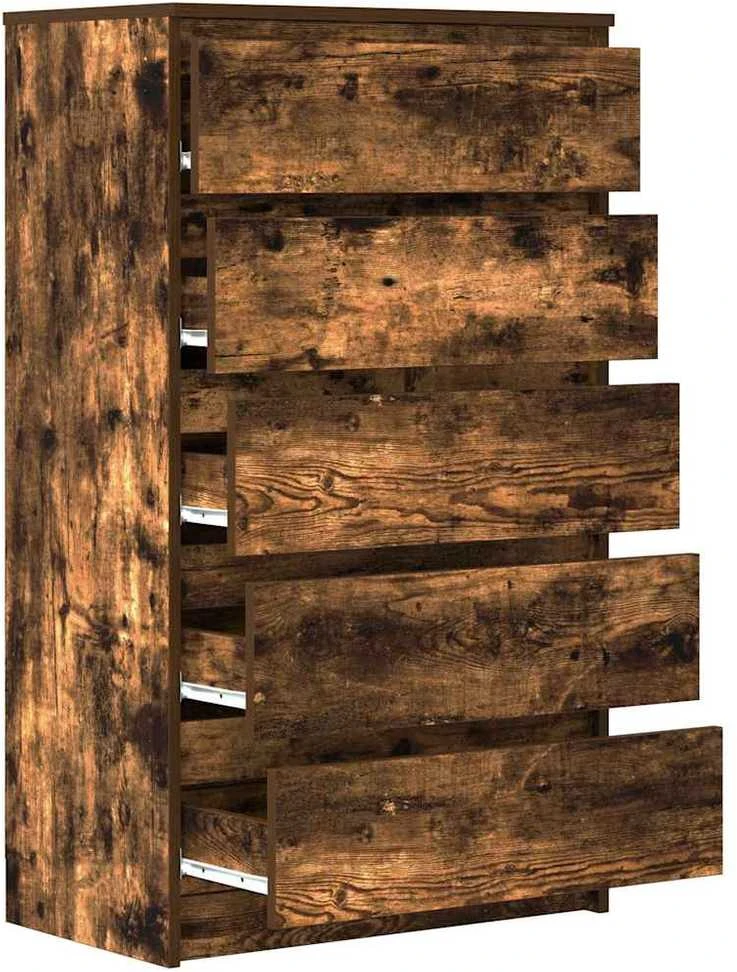Spintelė su stalčiais, dūminio ąžuolo, 60x36x103cm, mediena