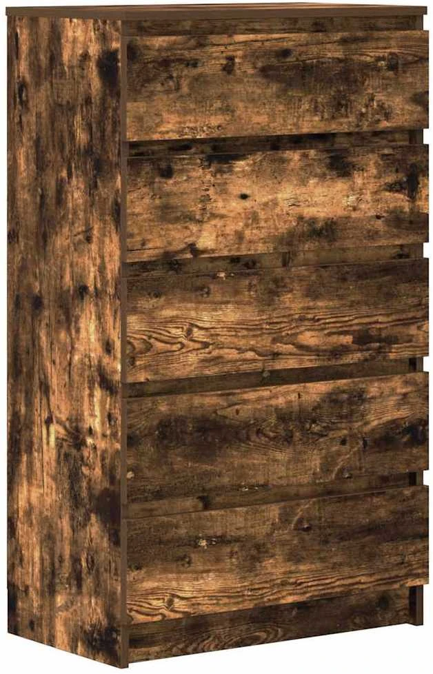 Spintelė su stalčiais, dūminio ąžuolo, 60x36x103cm, mediena