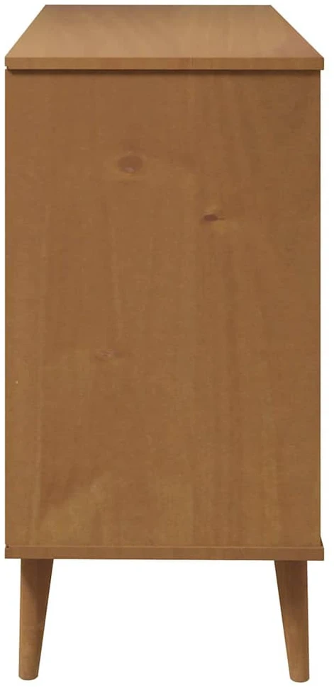 Spintelė su stalčiais MOLDE, ruda, 113x40x80cm, pušies masyvas