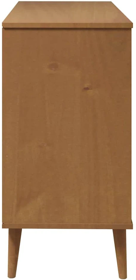 Spintelė su stalčiais MOLDE, ruda, 113x40x80cm, pušies masyvas