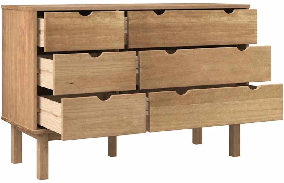 Spintelė su stalčiais OTTA, 111x43x73,5cm, pušies masyvas