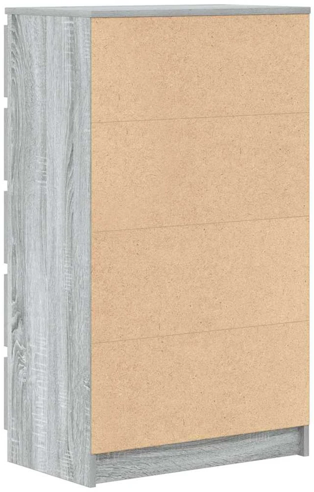 Spintelė su stalčiais, pilka ąžuolo, 60x36x103cm, mediena
