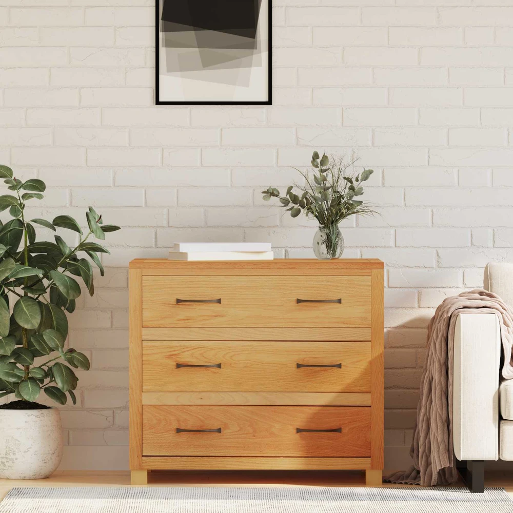 Spintelė su stalčiais Ruda 80 x 50 x 70 cm Kietas ąžuolo medis