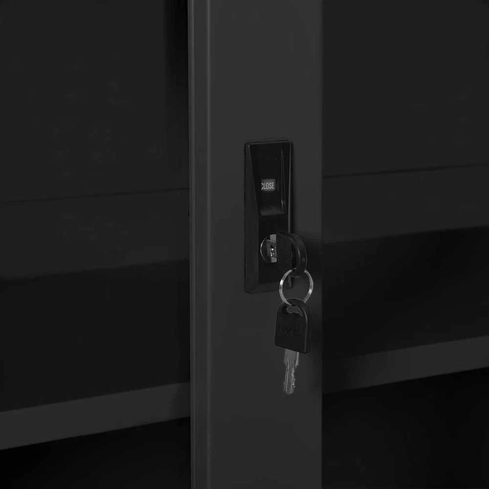 Spintelė su stumdomomis durelėmis/loveliu, antracito, plienas