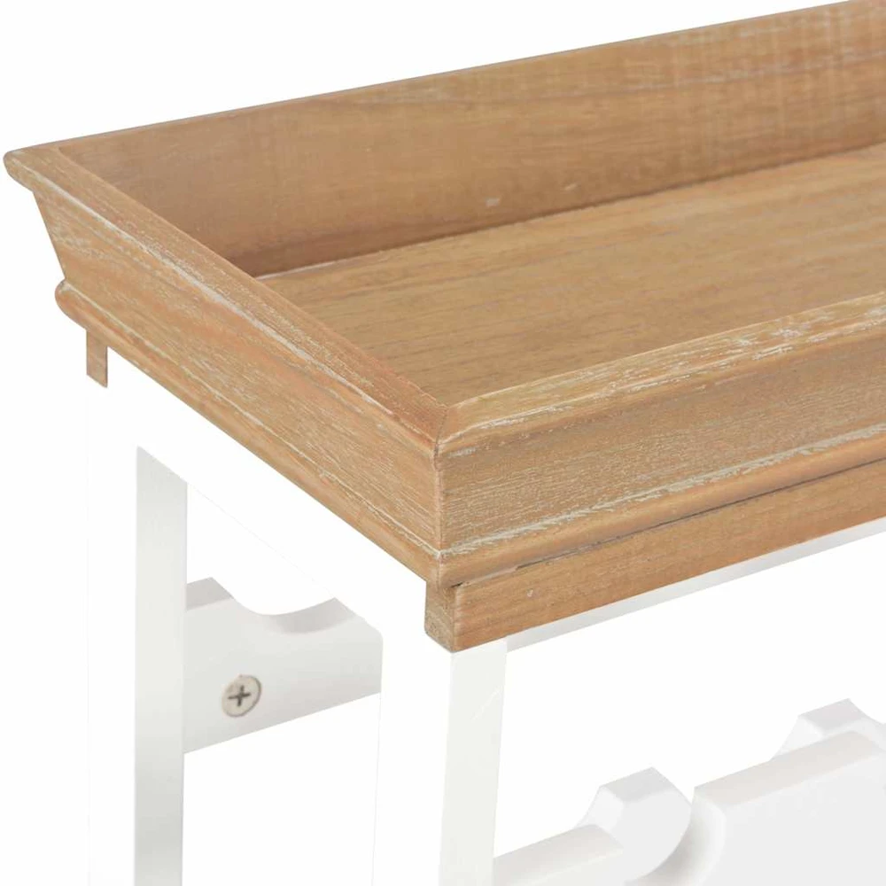 Spintelė vynui, baltos spalvos, 70x22,5x70,5cm, MDF