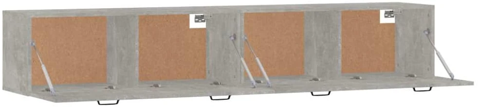 Spintelės, 2vnt., betono pilkos, 100x36,5x35cm, mediena