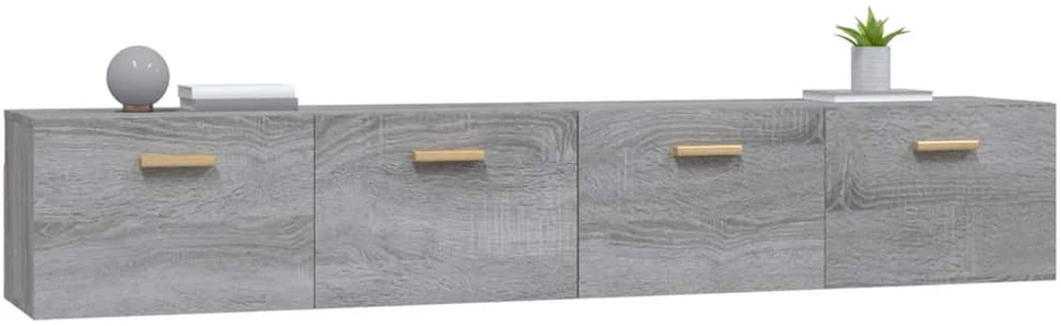 Spintelės, 2vnt., pilkos ąžuolo, 100x36,5x35cm, mediena