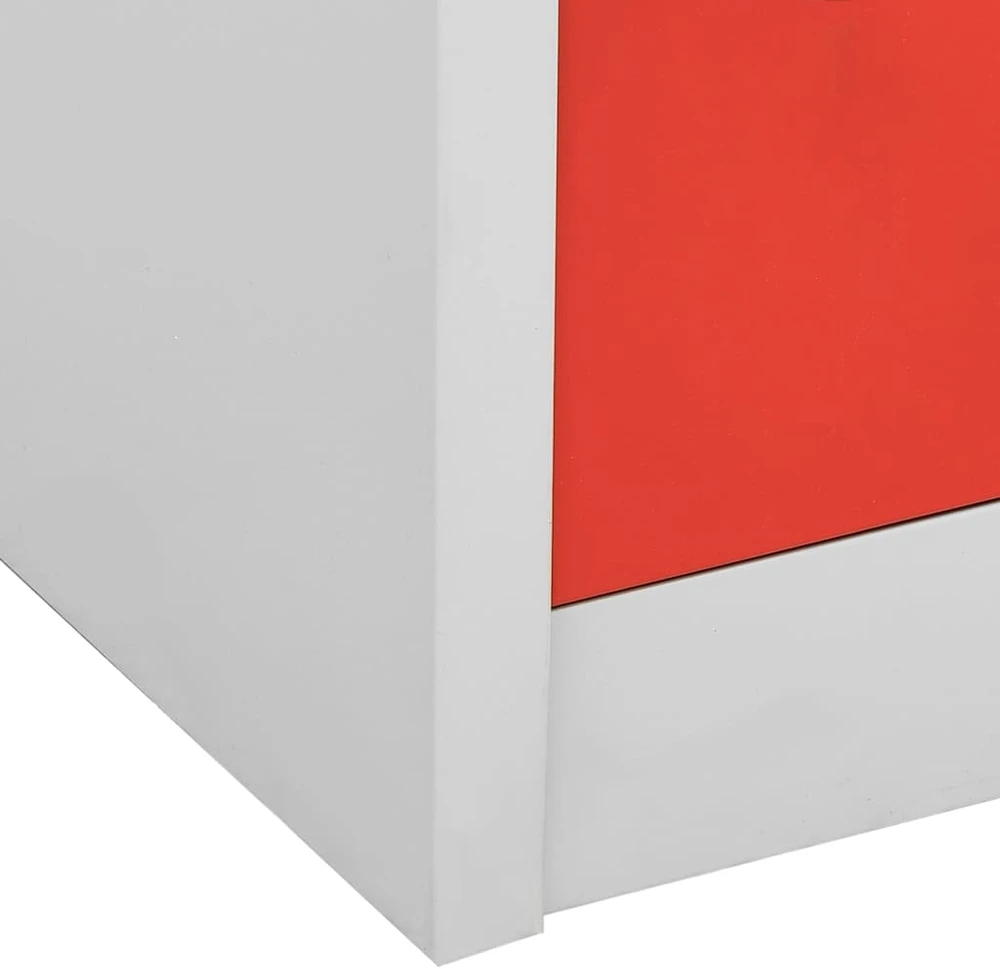 Spintelės, 5vnt., pilkos/raudonos, 90x45x92,5cm, plienas