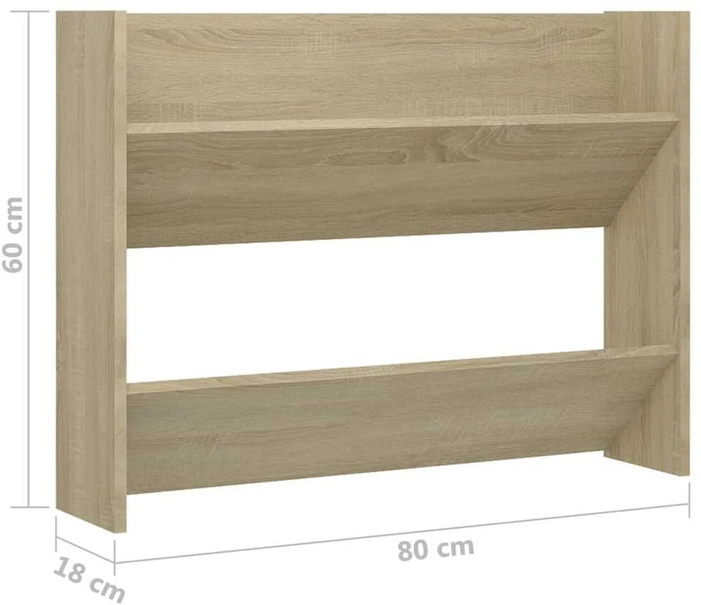 Spintelės batams, 2vnt., ąžuolo spalvos, 80x18x60cm, MDP