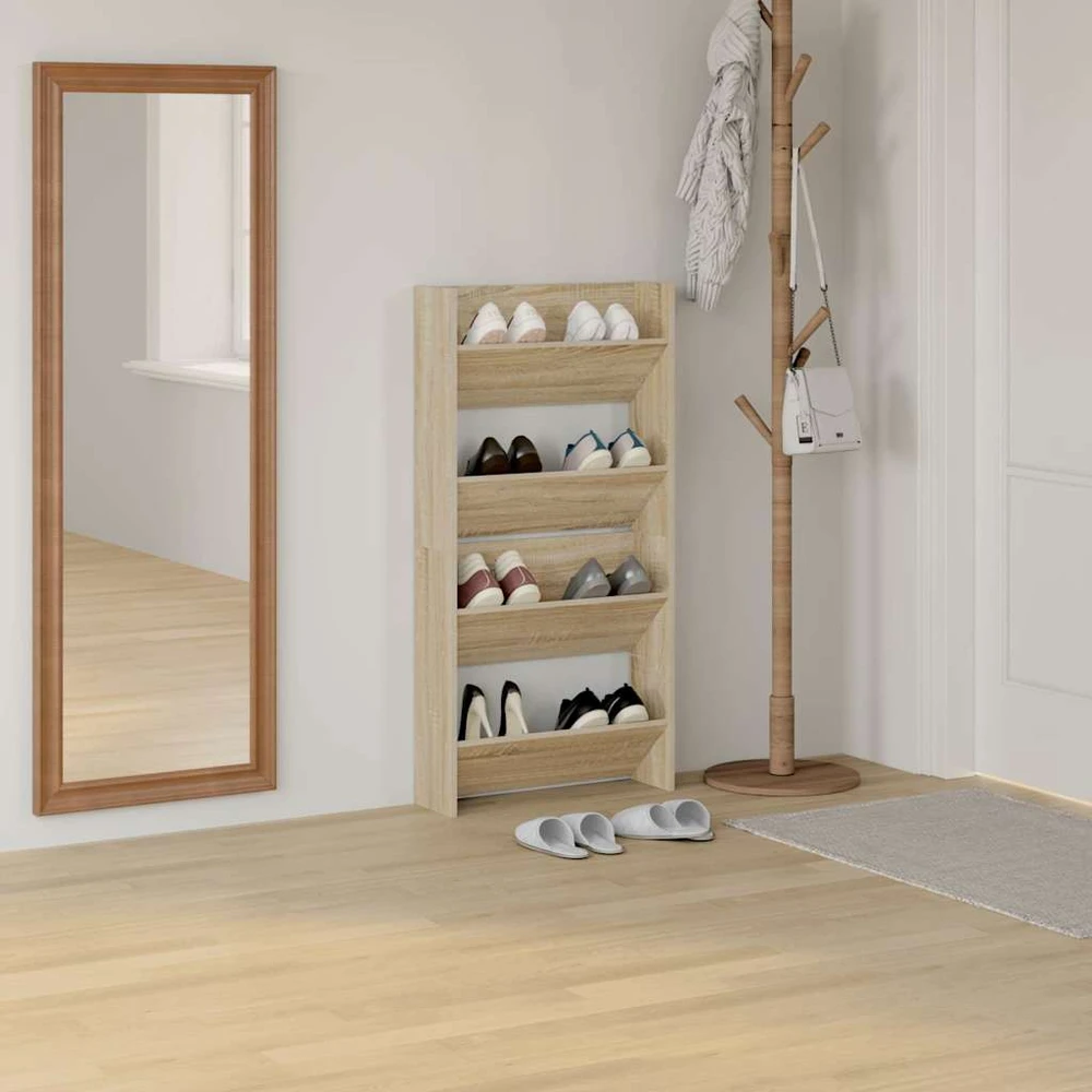 Spintelės batams, 2vnt., ąžuolo spalvos, 60x18x60cm, MDP