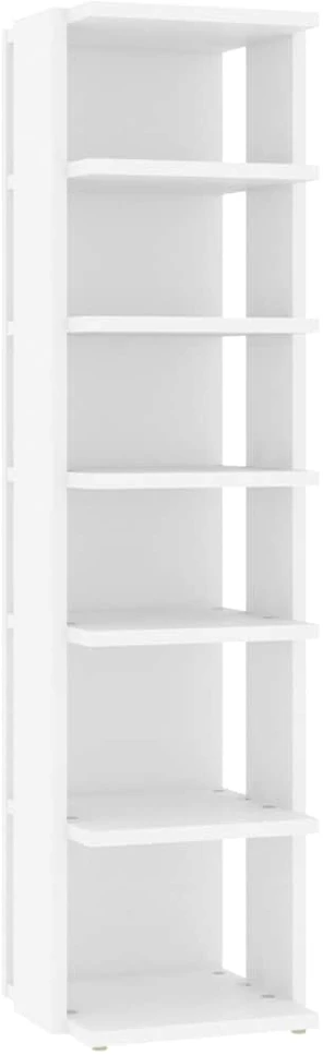 Spintelės batams, 2vnt., baltos, 27,5x27x102cm apdirbta mediena