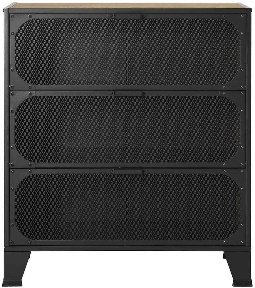 Spintelės daiktams, 2vnt., rudos, 72x36x82cm, metalas ir MDF
