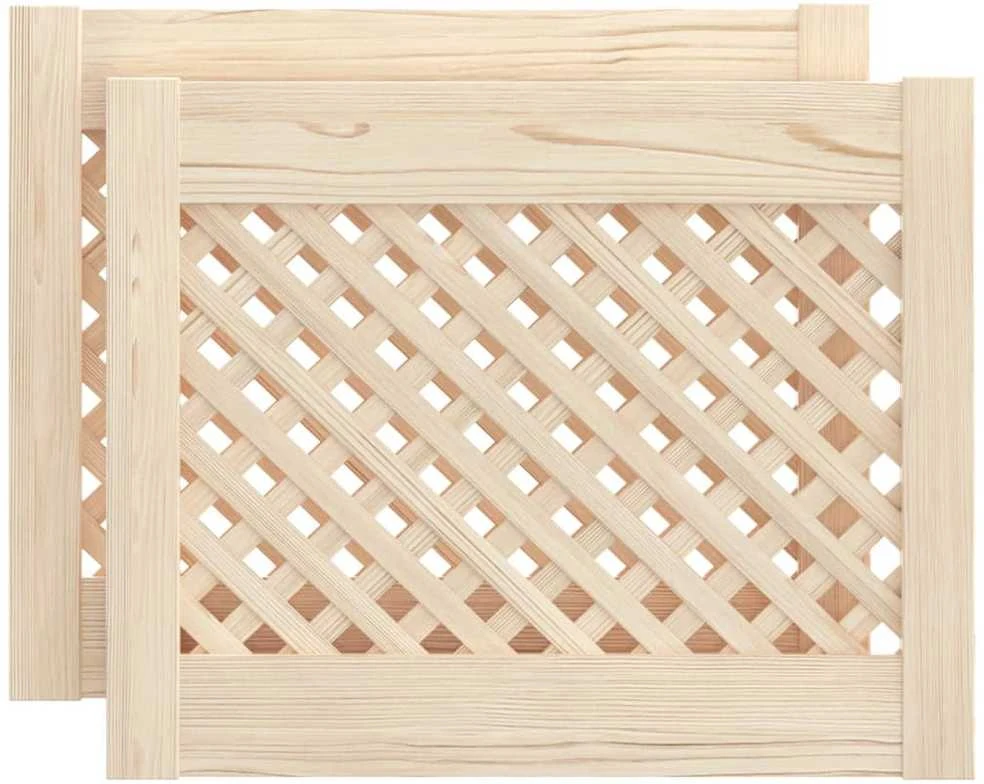 Spintelės durelės, 2vnt., 49,5x39,5 cm, pušis, grotelių dizaino