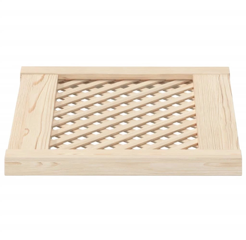 Spintelės durelės, 2vnt., 49,5x39,5 cm, pušis, grotelių dizaino