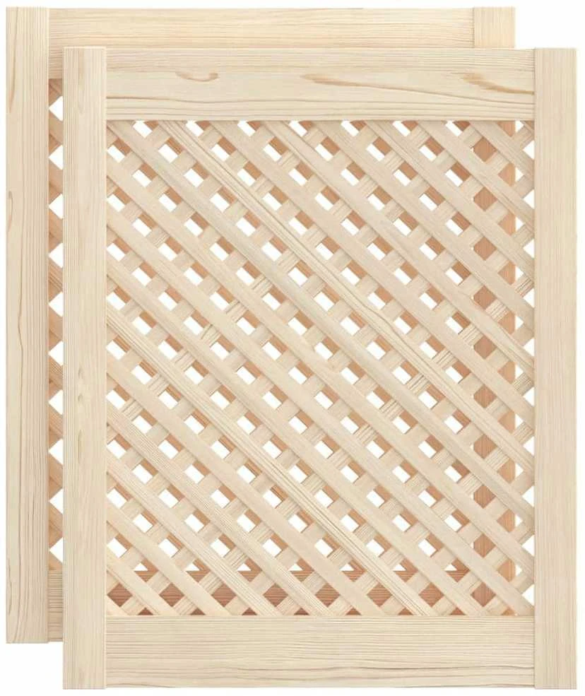 Spintelės durelės, 2vnt., 49,5x61,5 cm, pušis, grotelių dizaino