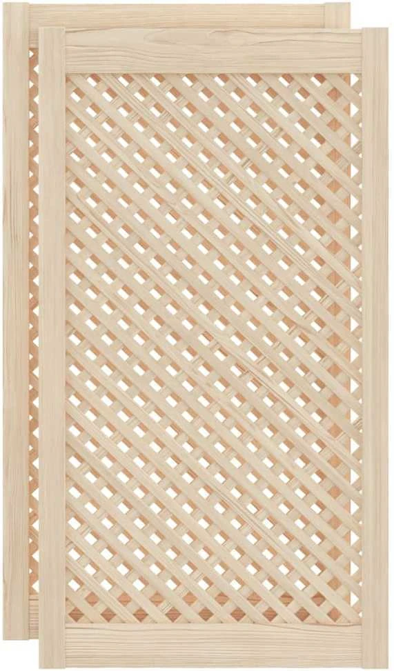 Spintelės durelės, 2vnt., 49,5x99cm, pušis, grotelių dizaino