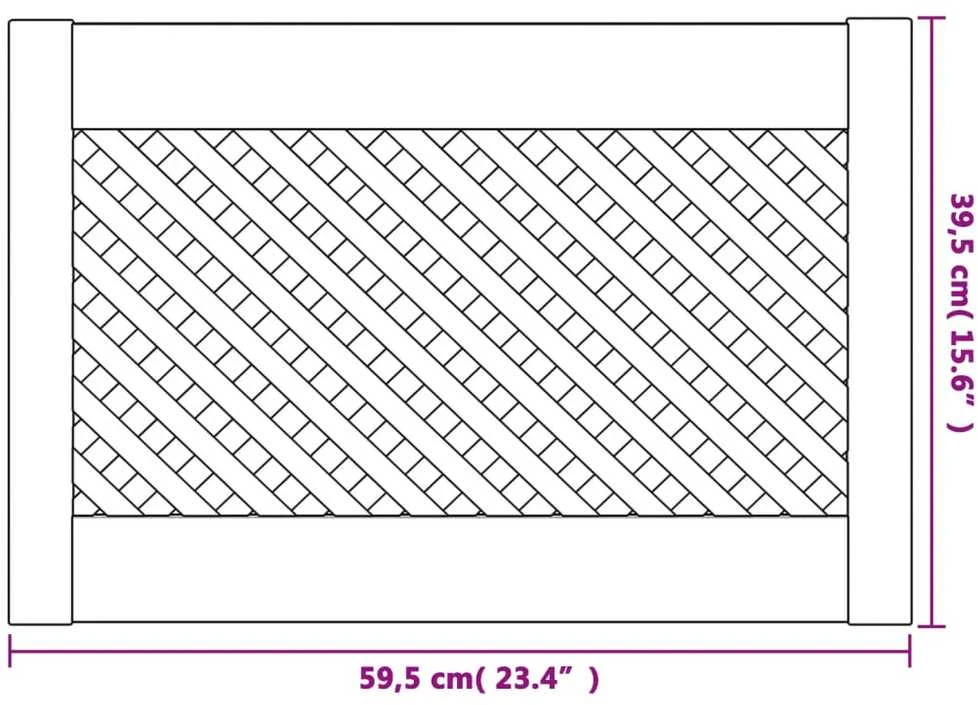 Spintelės durelės, 2vnt., 59,5x39,5 cm, pušis, grotelių dizaino