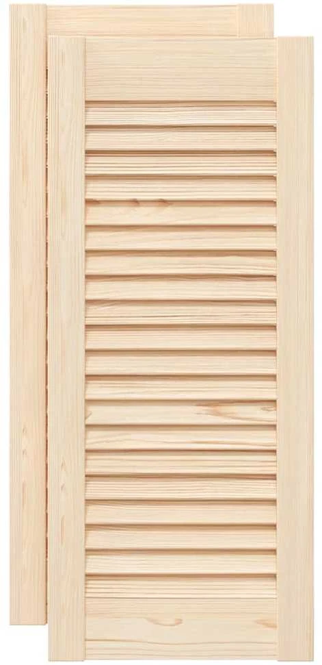 Spintelės durelės, 2vnt., 69x29,5cm, pušis, žaliuzių dizaino