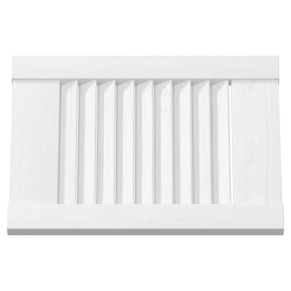 Spintelės durelės, 2vnt., baltos, 39,5x29,5cm, žaliuzių dizaino