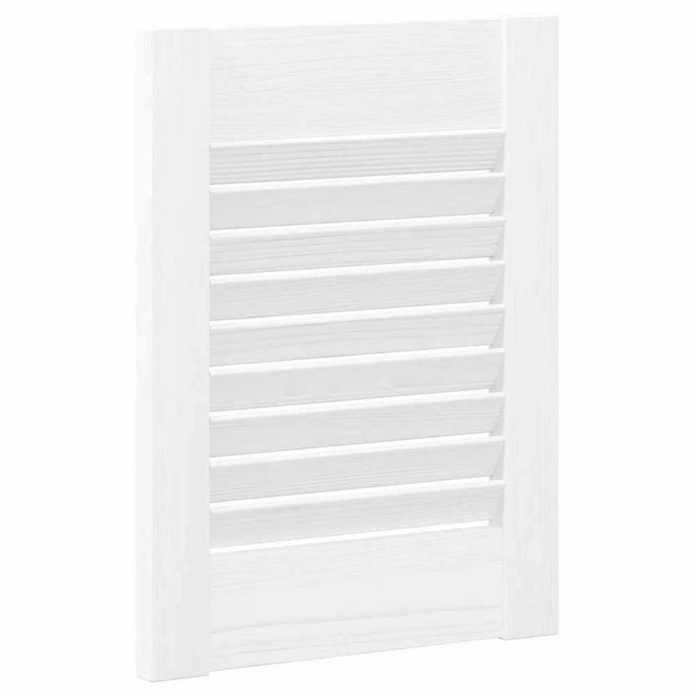 Spintelės durelės, 2vnt., baltos, 39,5x29,5cm, žaliuzių dizaino