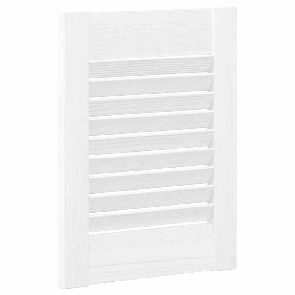 Spintelės durelės, 2vnt., baltos, 39,5x29,5cm, žaliuzių dizaino