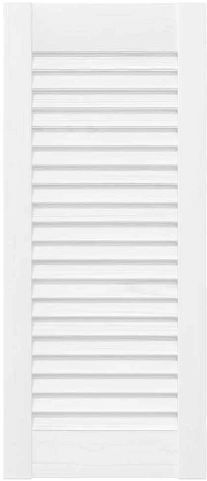 Spintelės durelės, 2vnt., baltos, 61,5x29,5cm, žaliuzių dizaino
