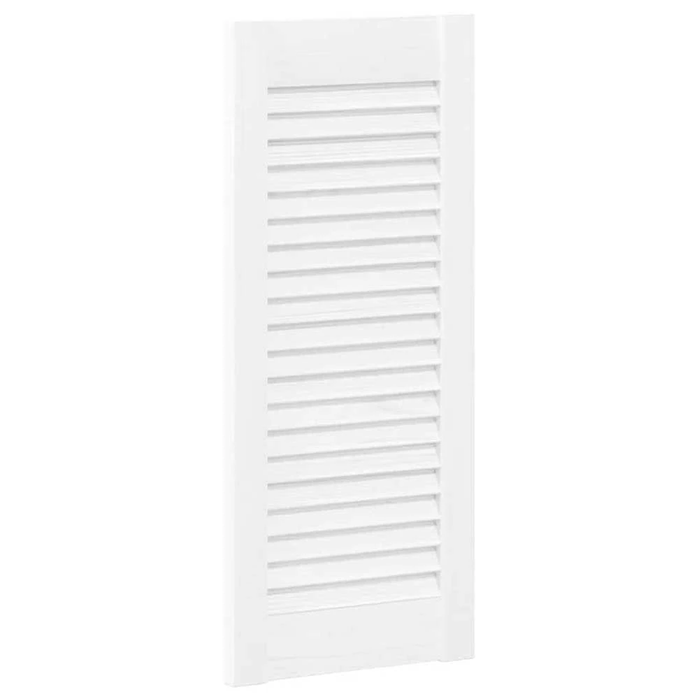 Spintelės durelės, 2vnt., baltos, 61,5x29,5cm, žaliuzių dizaino